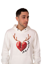 Sweat à capuche blanc
