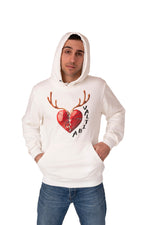 Sweat à capuche blanc