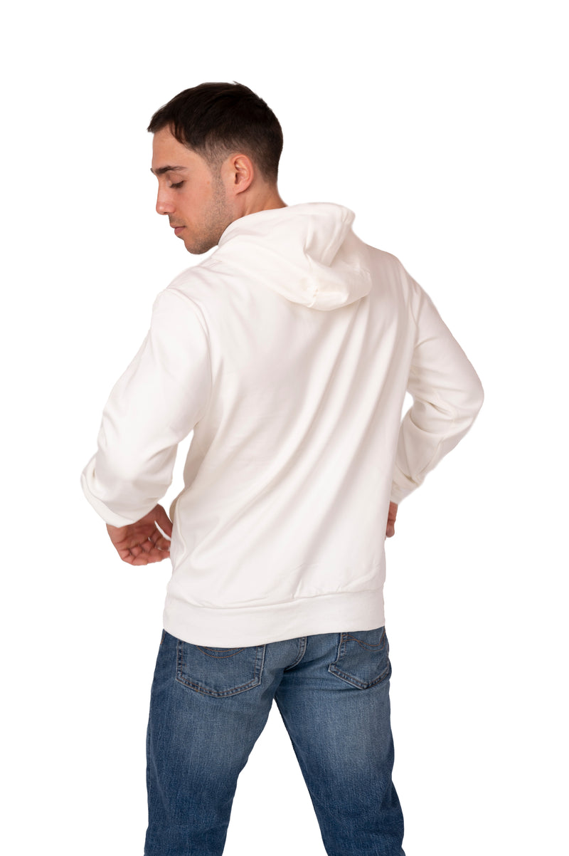 Sweat à capuche blanc