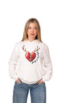 Sweat à capuche blanc