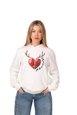 Sweat à capuche blanc