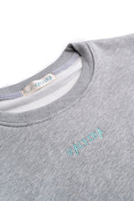 Sweat-shirt gris brodé