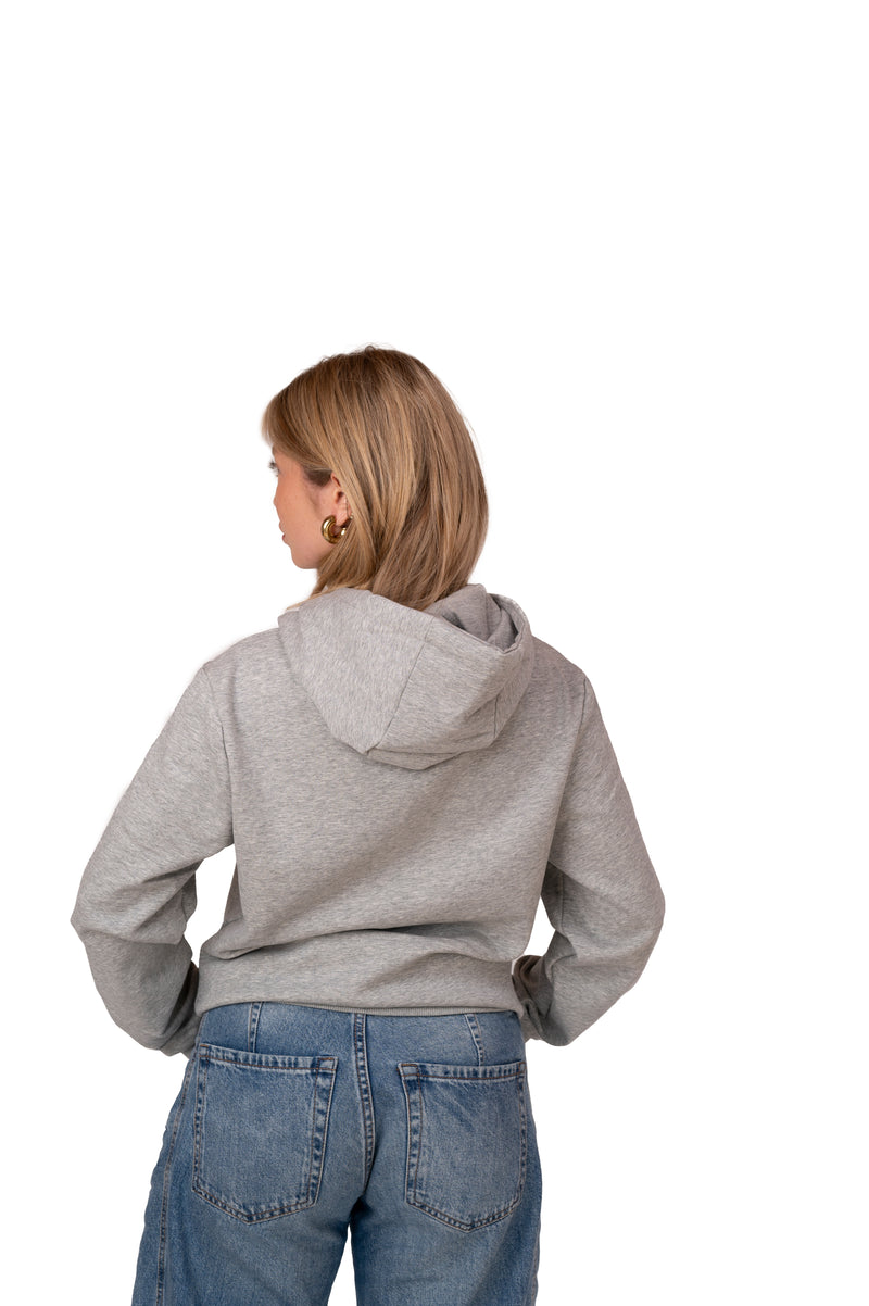 Sweat à capuche gris