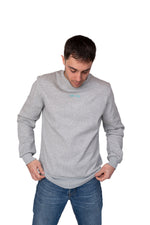 Sweat-shirt gris brodé